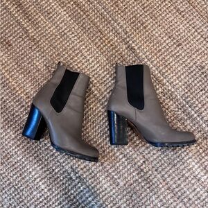 Coach Taupe and Black Ankle Booties